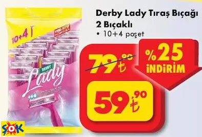 DERBY LADY TIRAŞ BIÇAĞI 2 BIÇAKLI